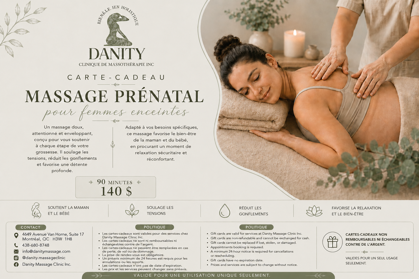 Prenatal Massage (90mins)