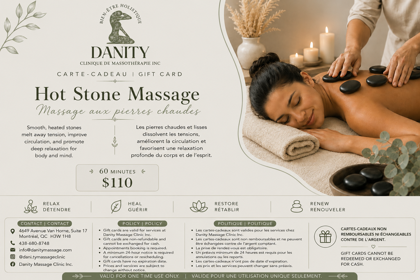 Hot Stone Massage (60mins)