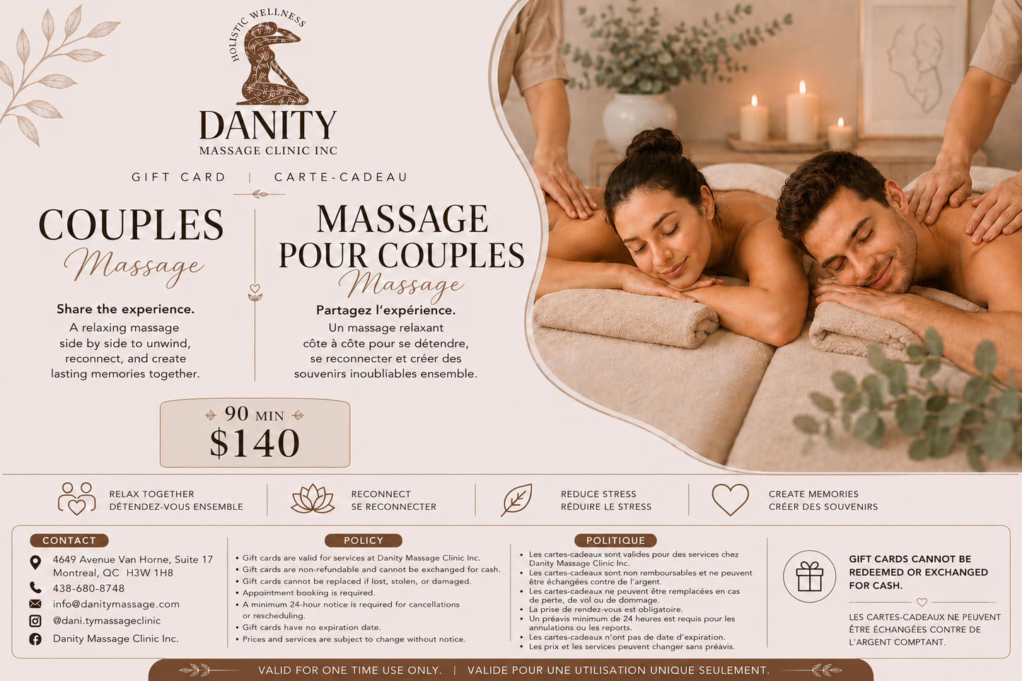 Couples Massage (90mins)