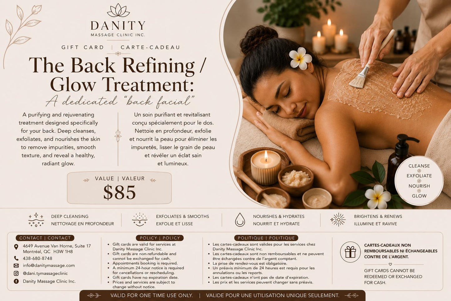 Back Refining Treatment