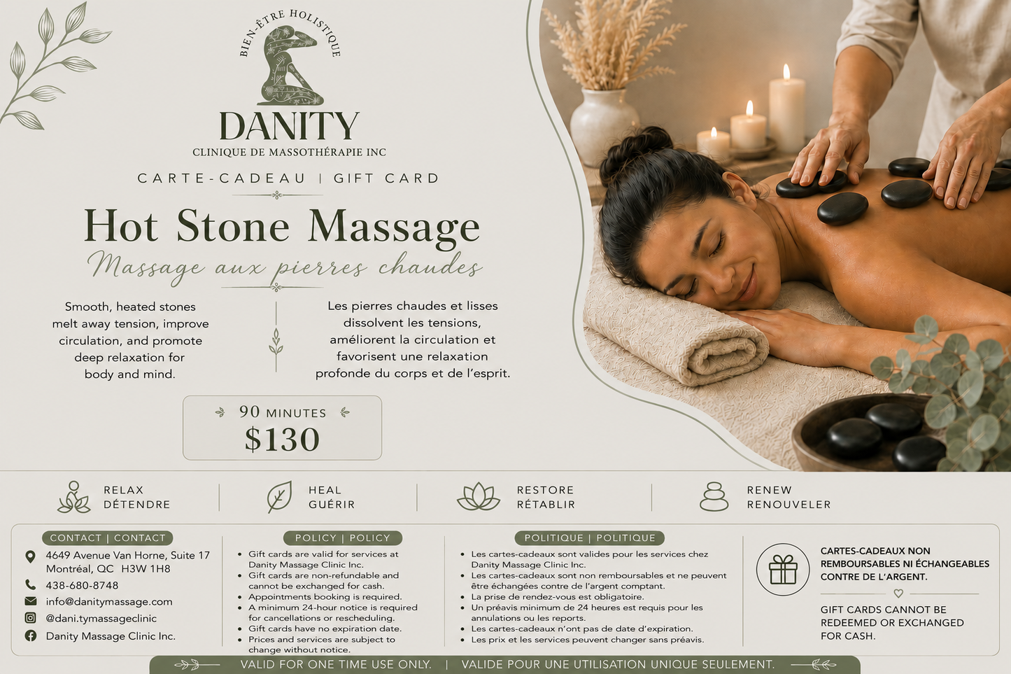 Hot Stone Massage (90mins)